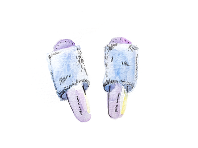 Fuzzy portraits shoes watercolors