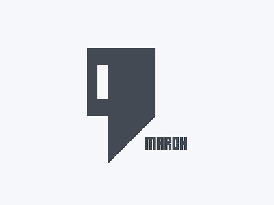 March 9 9 datetypography mar march nine number typography