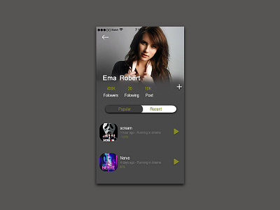 Profile Design android design ios iphone photoshop ui ux