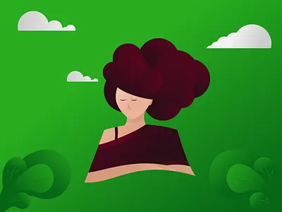 Manobi3 flat design minimalportrait portrait woman manobi