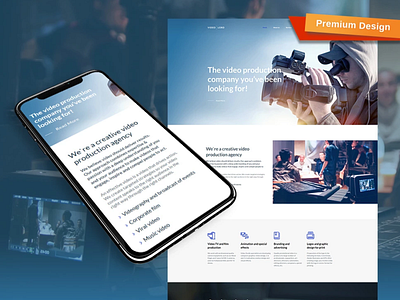 Video Production Studio Premium Template design for website mobile website design web design website design website template