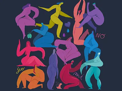 Us body colors day illustration international woman