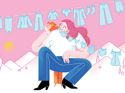 Closet Cleanse cleanse closet illustration laundry