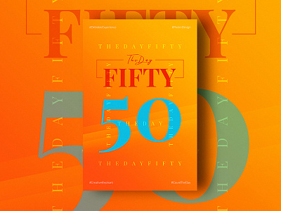 Day Fifty of Dribbble Experience count the day creative elephant dribbble experience poster