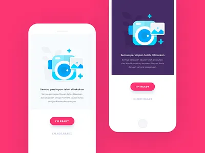Happy holiday empty state exploration camera daily empty exploration holiday illustartion ios iphone simple state ui ux