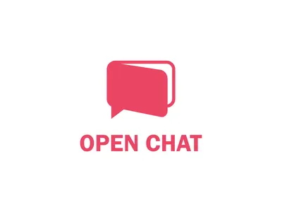 Open Chat adobe chat concept door graphic illustration logo open pure red simple