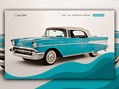 ClasiCAR UI design. color dark layout type typography ui web website