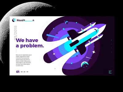 Houston - web animation article concept design e commerce grid interface nasa shop ui ux website