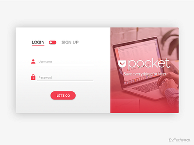 Login Postcard UI login login design login ui pocket save for later sign in sign up ui ux ux design