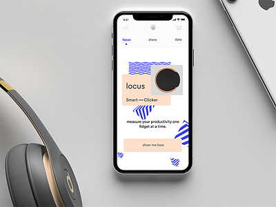 Locus App abstract app colors design fun minimal product design smart object ui