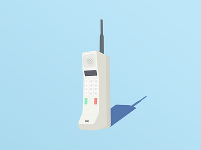 Vintage Phone flat illustration phone