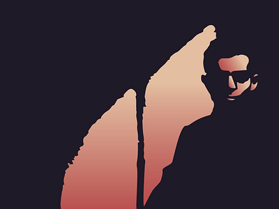 Man In Dark black dark glasses hue illustration man shadow silhouette