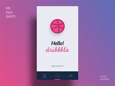 Hello Dribbble! dribbble first shot hello ui ux