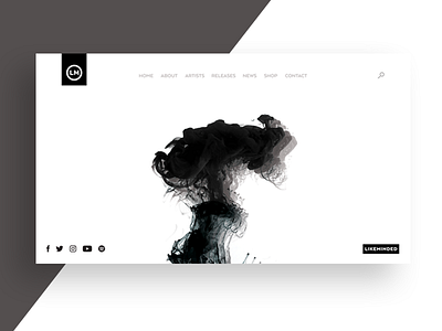 Likeminded Records concept digital design interface landing landing page layout minimal record label ui