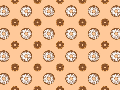 Donut Pattern 8 adobe illustrator flat design food illustration pattern seamless surface design vector wallpaper