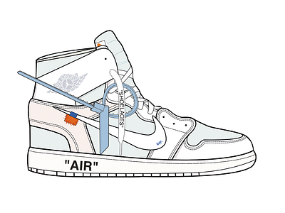 Jordan x Off-White fashion graphic design hypebeast illustration illustrator nike offwhite photoshop shoes