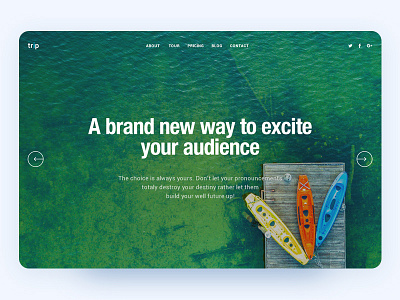 Trip Header anup anupdeb creative design gradient header hotel oogle trip typography ui ux