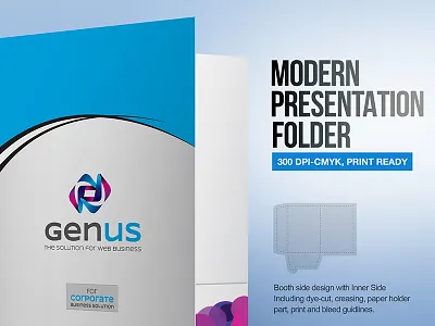 Presentation Folder Template corporate folder cut files cutting files file holder folder folder template modern presentation paper holder pocket presentation folder presentation folder template