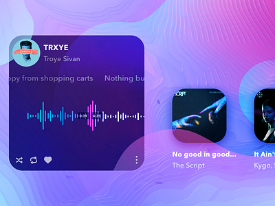 App Music Desktop Version app blue clean colors design desktop flat fluent mac app minimal music player