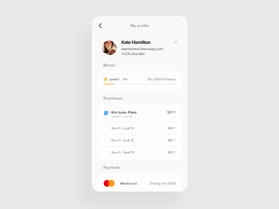 Daily UI #006 app dailyui profile social ticket tickets ui user