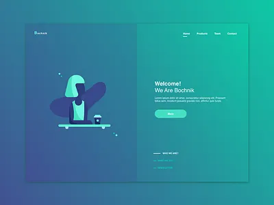 Bochnik - Who We Are? gradient interaction landing page services ui ui user interface ux