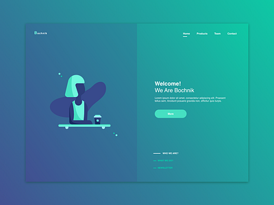 Bochnik - Who We Are? gradient interaction landing page services ui ui user interface ux