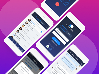 My privat circle - messaging app chat gradient ios iphone messaging mobile mobile app network social