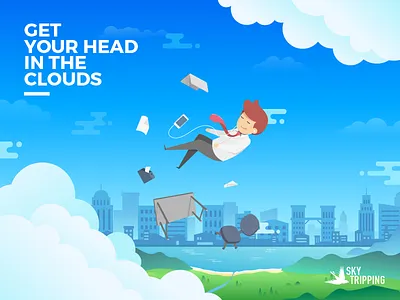 Skytripping Illustration clouds graphic design illustration sky vector work