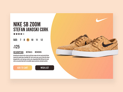 Nike store concept concept gradient nike sneakers sport store ui