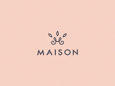 Maison interior logo love m maison passion typo woman