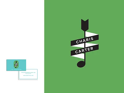 Charis Carter band branding business card illustration logo music musician note