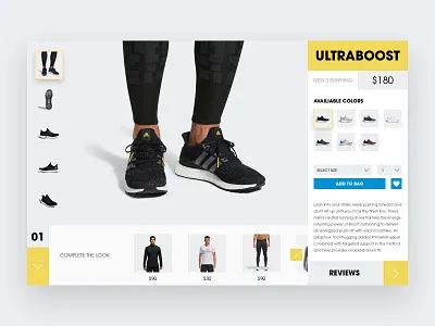 Adidas Shop Concept adidas clean layout minimal shop sketch ui ultraboost ux web