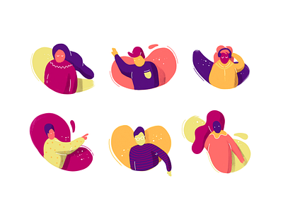 Characters character characters icon icons illustration set