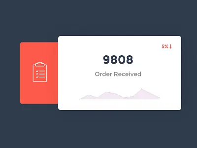 Order Received Widget admin backend dashboard flat slick template