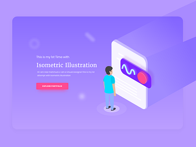 Analysis isometric illustration app banner google icon illustration illustrator isometric slider ui web