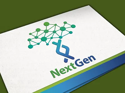 NextGen Logo 2d branding business card design genetic graphic lettering logo type typography vector