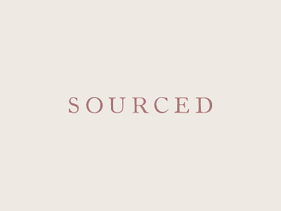 Sourced branding identity logo logotype typography