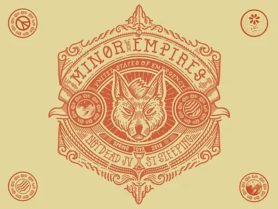 Minor Empires Tour Tee design band heraldry icon iconic minor empires tshirt unted states of emergency wolf