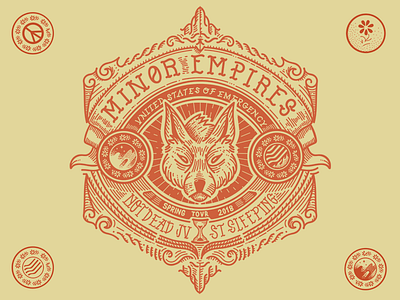 Minor Empires Tour Tee design band heraldry icon iconic minor empires tshirt unted states of emergency wolf