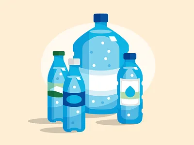 Water Bottles bottles drinking vector illustration water