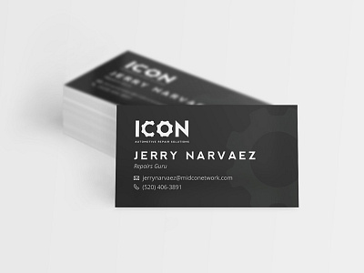 Icon Automotive Business Cards automotive brand cog gear icon logo machine mechanic