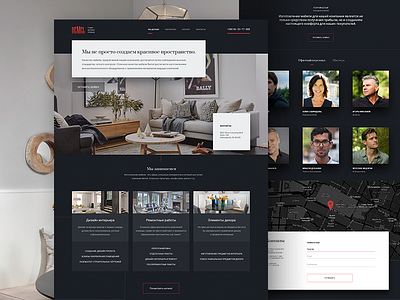 Interior design landing design landing minimal simple ui web webdesign