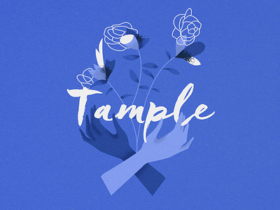 Tample flowers hands