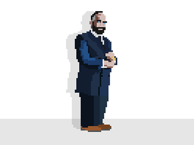 Chuck Rhoades (Paul Giamatti) 16bit 8bit animation art billions business character flat game illustration pixel videogame