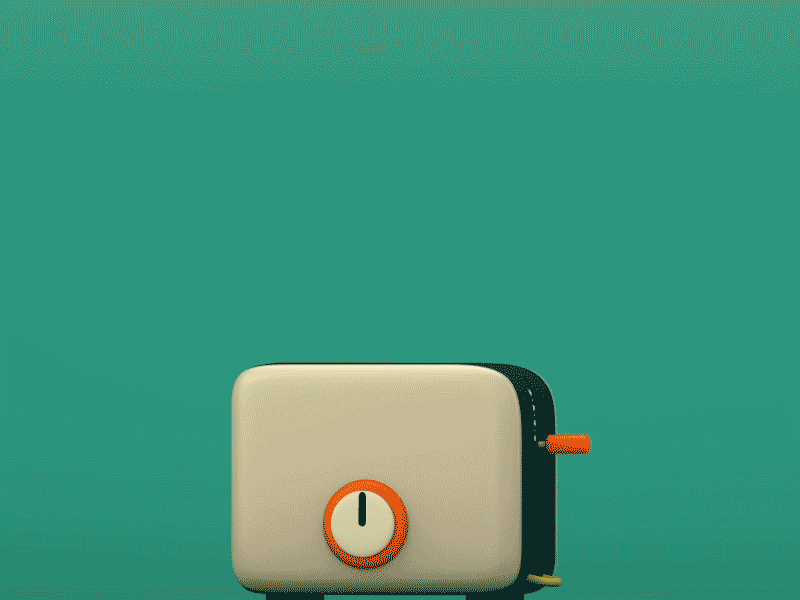 Spring Forward animation c4d flowers gif spring toaster