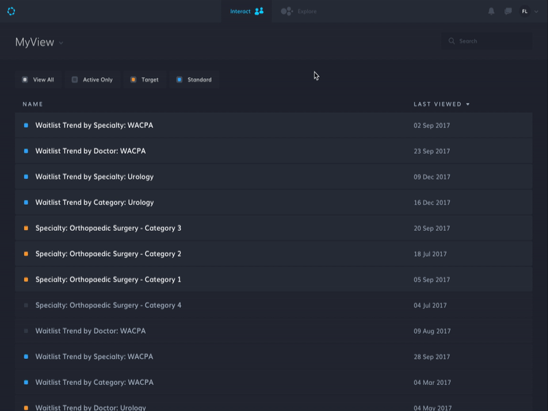 Project Scotty - Filter Interaction Concept checkbox dark theme filter list organise