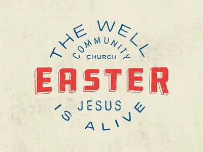 Easter Series badge church easter jesus sermon series texture type