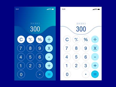 Daily UI Challenge #004 - Calculator adobexd calculator challenge dailyui dark light simple