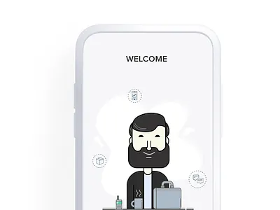 Work in progress of collaboration app for Deskless workforce app interaction ixd login on boarding ui ux web