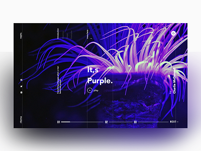 It's Purple - the color series#05 clean composition graphic hello invite landing layout minimal purple swiss typography video